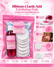 Load image into Gallery viewer, Hibiscus + Lactic Acid Exfoliating Pads — Choose Your Pad Style 💕