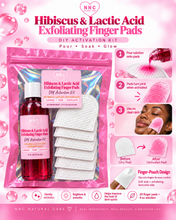 Load image into Gallery viewer, Hibiscus + Lactic Acid Exfoliating Pads — Choose Your Pad Style 💕